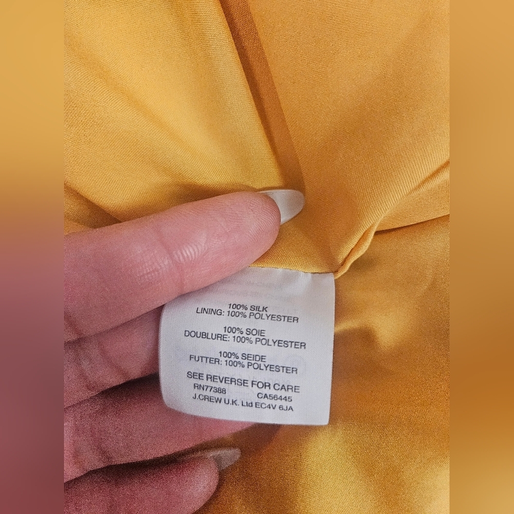 Madewell Silk Belladonna Yellow Floral Dress Size 4 - Picture 9 of 13